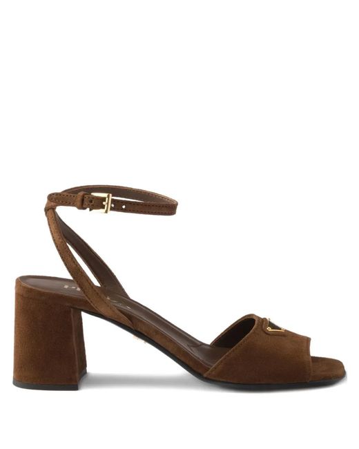 Prada Brown Suede Sandals