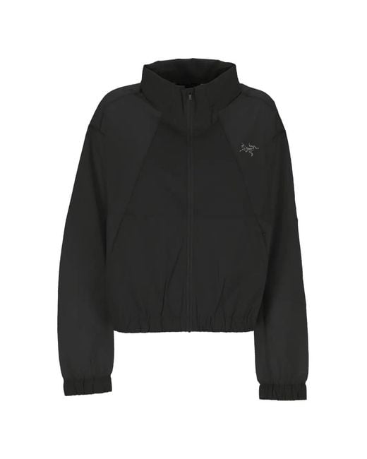Arc'teryx Black Logo-Print Zip-Up Jacket