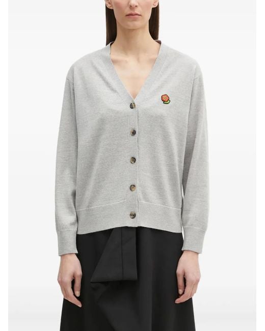 KENZO Gray Wool Cardigan