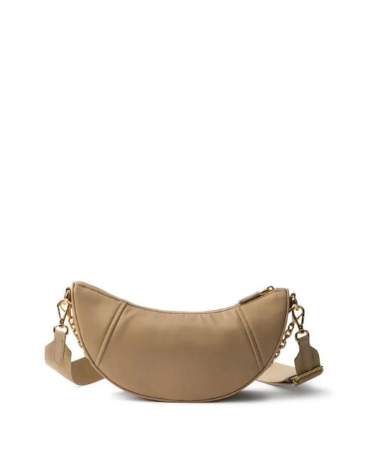 Prada Brown Demi-Lune Shoulder Bag
