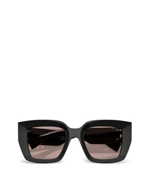 Miu Miu Black Square-Frame Sunglasses