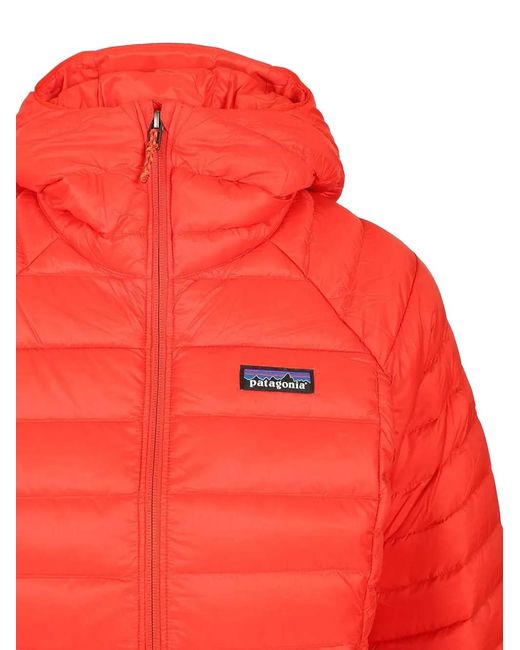 Patagonia Red Down Sweater Hoody Jacket