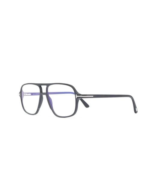 Tom Ford Blue Ft5737-B Pilot-Frame Glasses for men