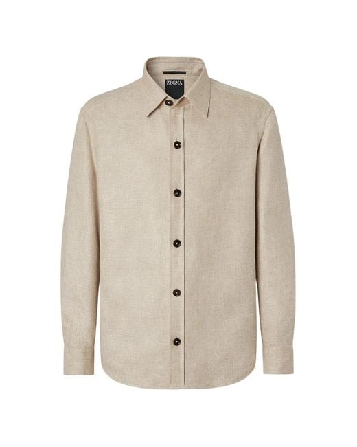 Zegna Natural Neutrals Shirts for men