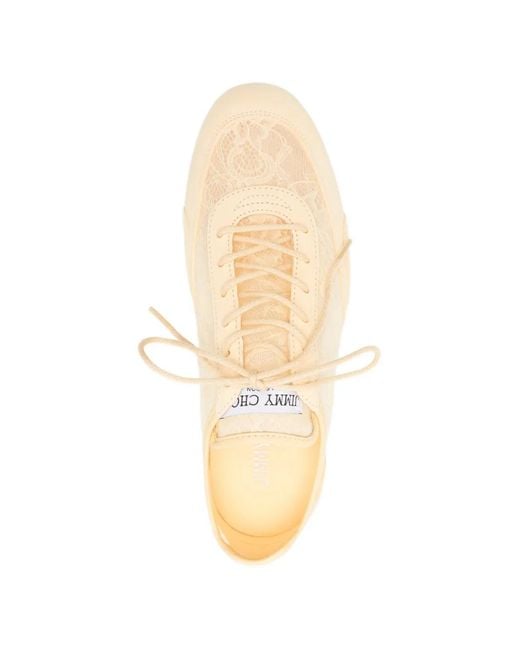 Jimmy Choo Natural Sunny F Suede-Lace Sneakers