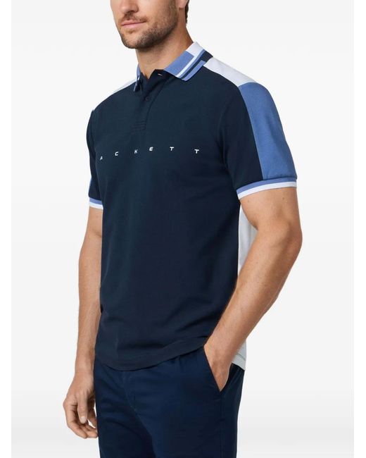 Polo Con Logo Estampado Hackett de hombre de color Blue