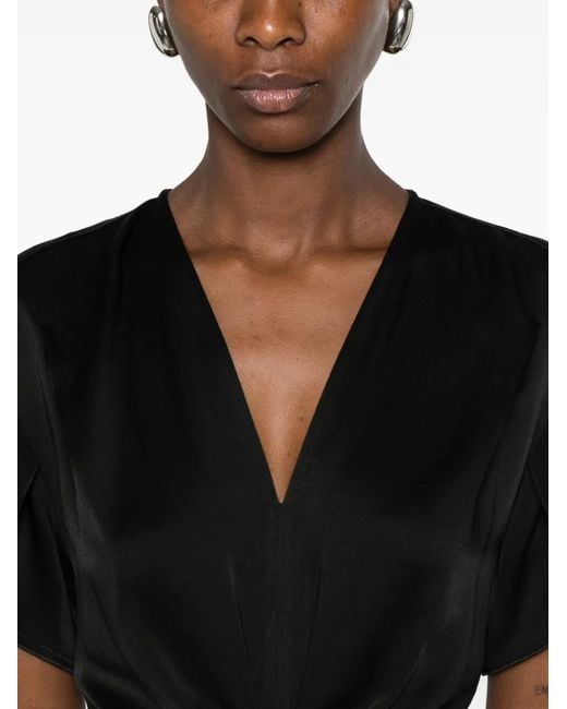 Victoria Beckham Black Eve Midi Dress