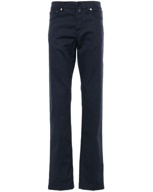 Kiton Black Pressed-crease Straight Trousers for men