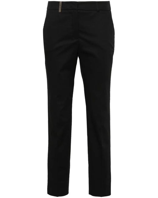Peserico Black Slim Fit Pants