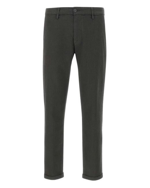 Re-hash Geruite Chino in het Gray voor heren