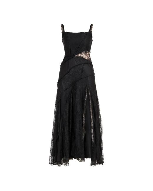 Blumarine Black Lace Patchwork Dress
