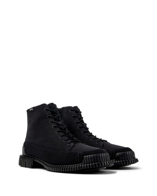 Camper Black Recycled Pix Lace-Up Boots
