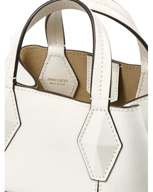 Jimmy Choo Mini Diamond Tote Bag White