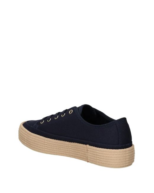 Tommy Hilfiger Blue Canvas Platform Sneakers