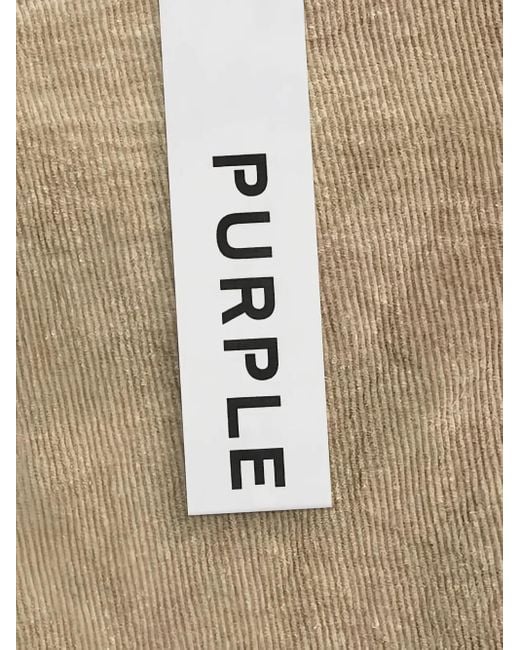 Purple Brand Natural Bandana-Print Corduroy Trousers for men