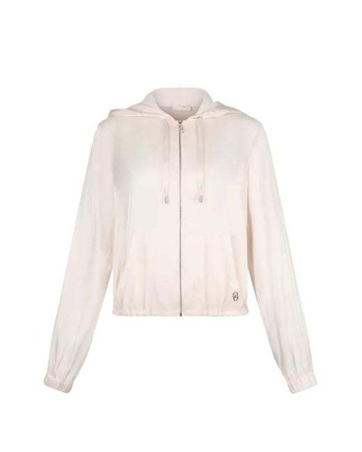 Liu Jo White Hooded Jacket