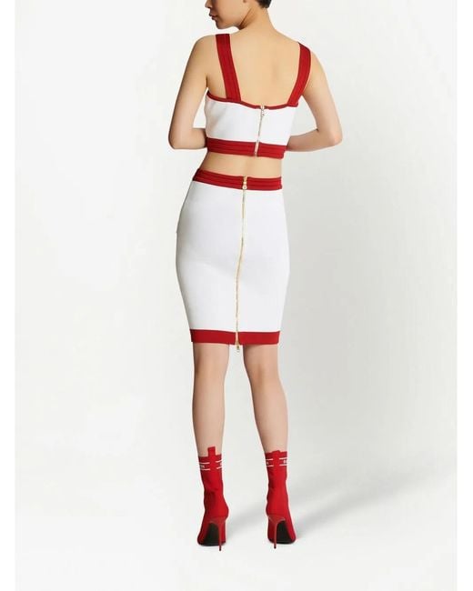 Balmain Cropped Top in het Red