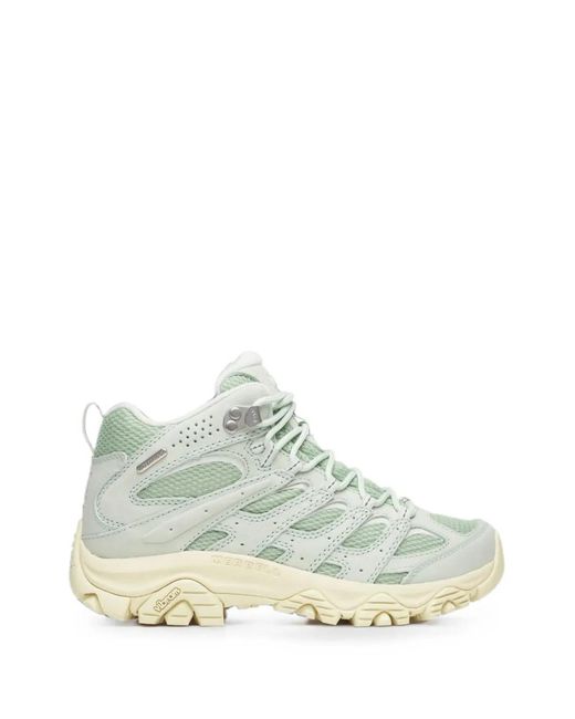 Merrell White Moab 3 Mid Waterproof Sneakers