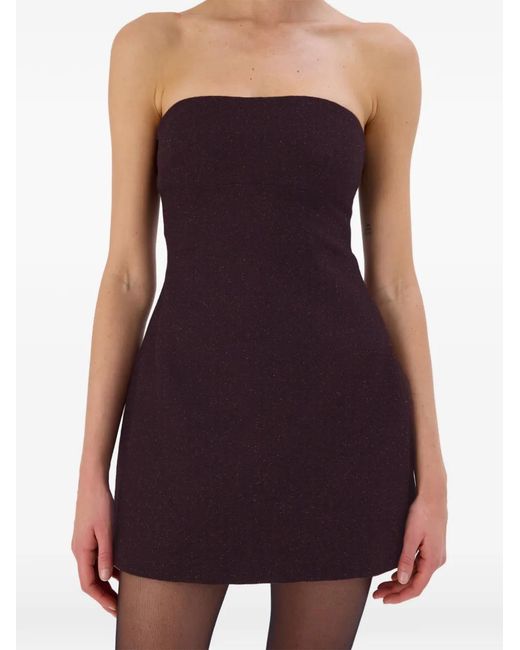 Occleus Purple Liv Strapless Mini Dress