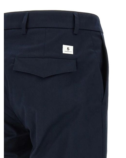 Department 5 Blue Prince Logo Patch Trousers for men