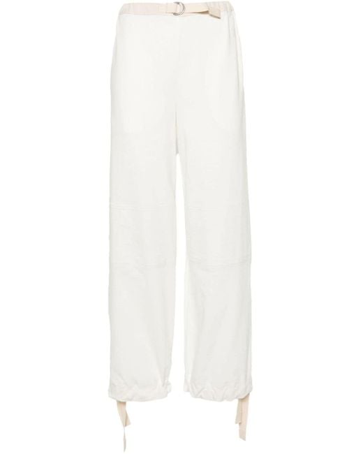 Pantalones con cinturón Jil Sander de color White