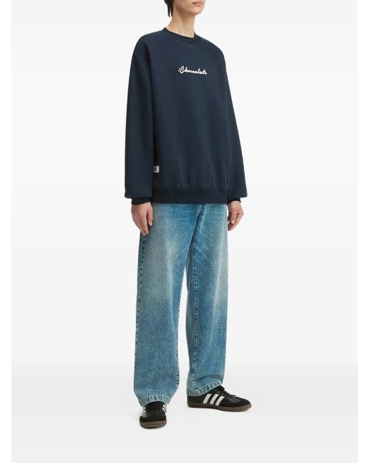 Chocoolate Blue Logo-Print Sweatshirt for men