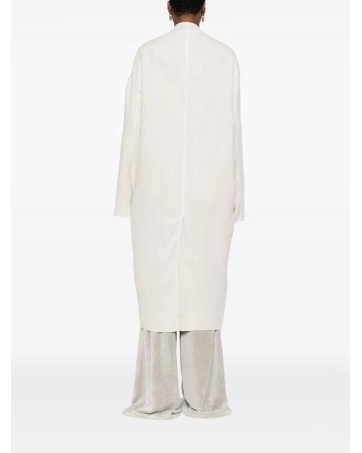 Rick Owens Asymmetrisch Jack Met Overlap in het White