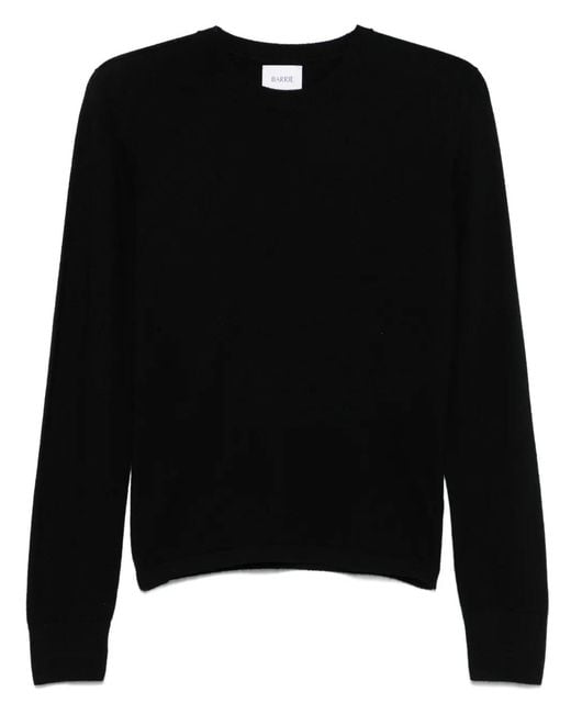 Barrie Black Crew-Neck Top