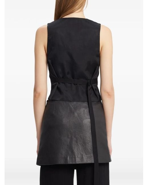 Ann Demeulemeester Black Double Gauze Waistcoat