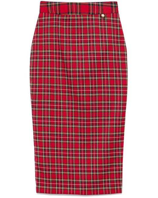 Liu Jo Red Midirock Mit Schottenkaro