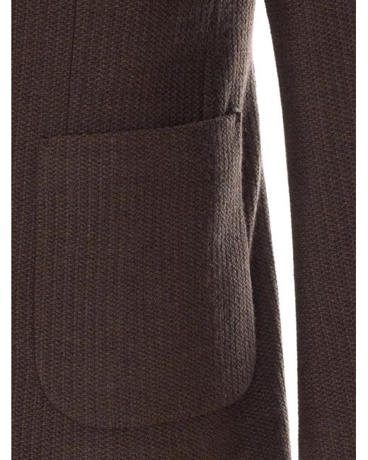 Circolo 1901 Brown Single-Breasted Wool-Blend Jacket for men