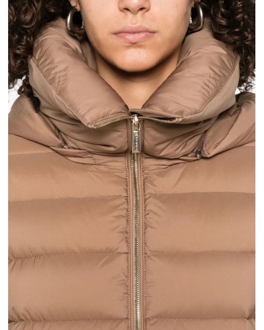 Plumífero Natalia con capucha Moorer de color Natural