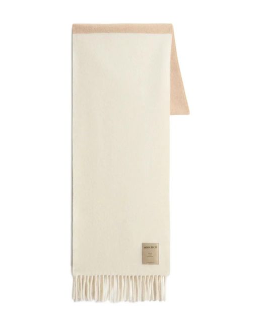 Fular con flecos Woolrich de color White