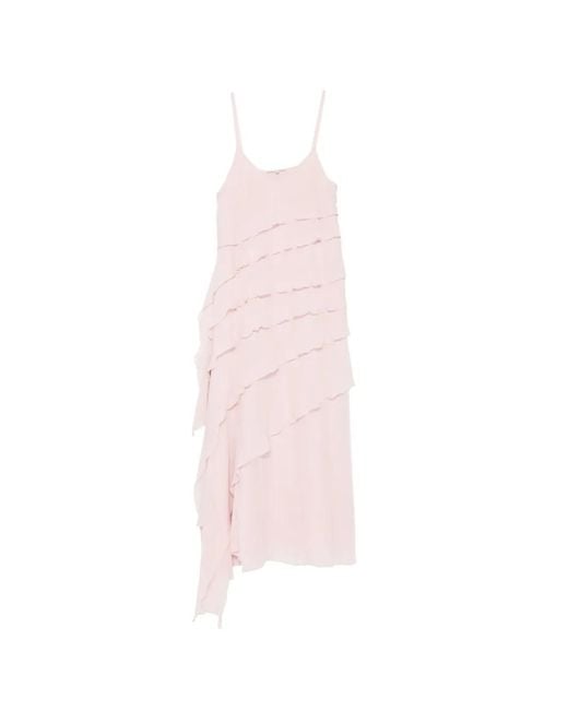 Antonelli Pink Robe Marilyn À Volants