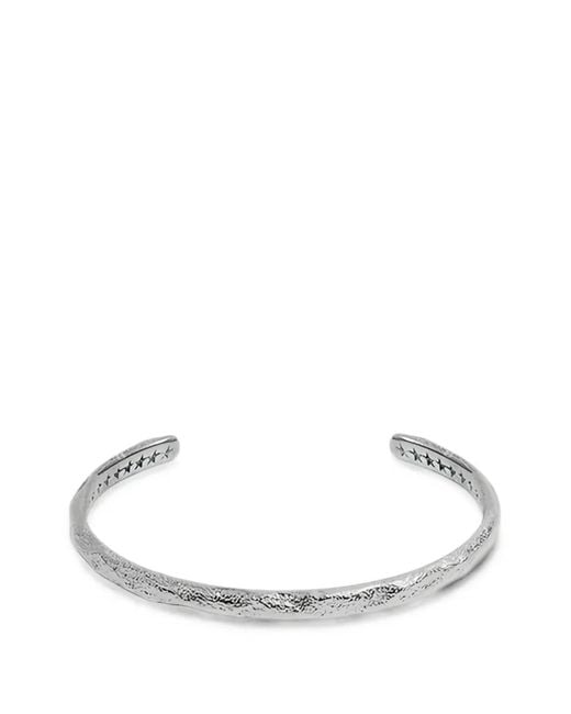 Twojeys White Small Organic Textured Bangle Bracelet