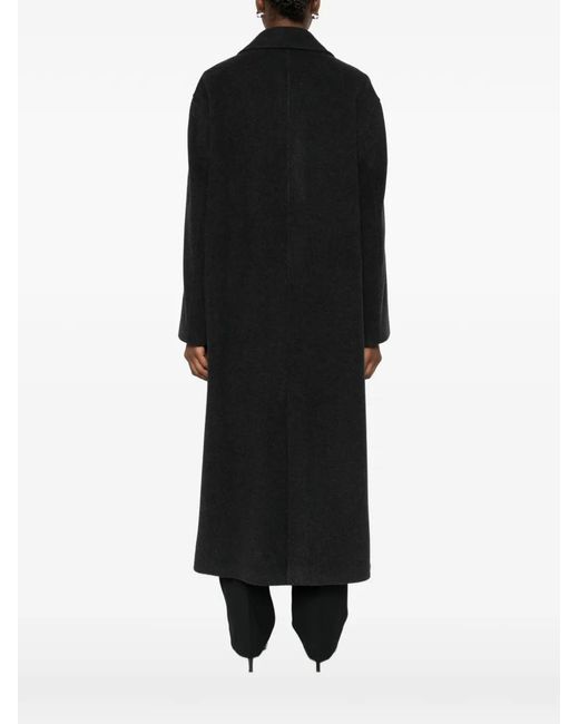 Totême Black Shield Buttoned Coat