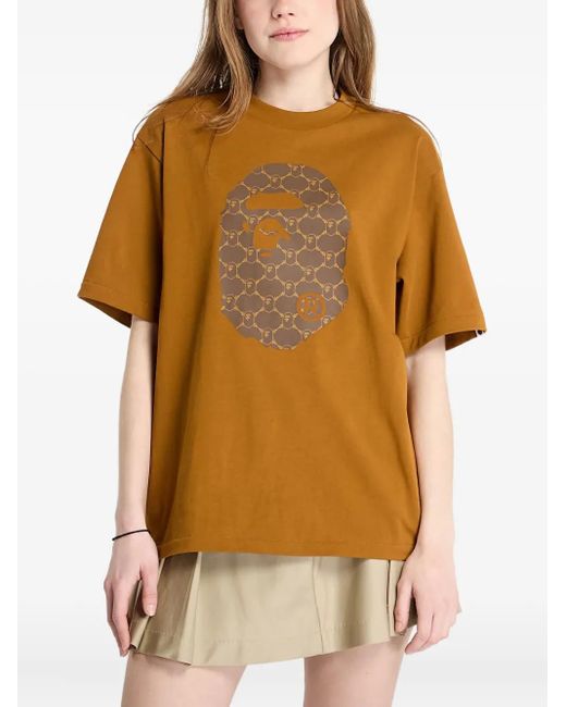 T-Shirt À Motif Monogrammé A Bathing Ape en coloris Orange