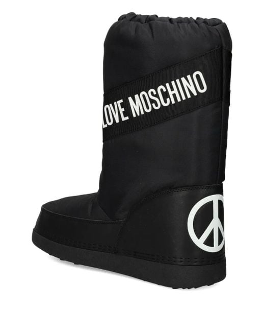 Love Moschino Black Logo Heart Snow Boots