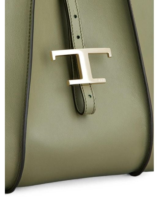 Tod's Green T Timeless Shopping Bag