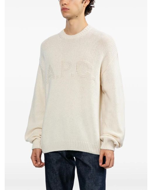 A.P.C. White George Jumper for men