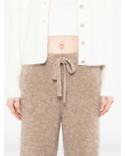 James Perse Natural Bouclé Drawstring Trousers