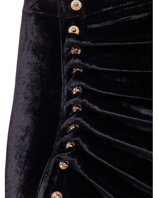 Rabanne ベルベット マキシスカート Black