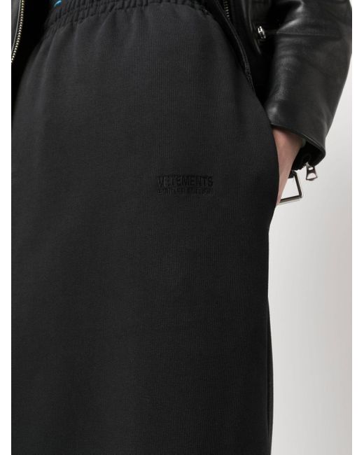 Falda larga de cintura alta Vetements de color Black