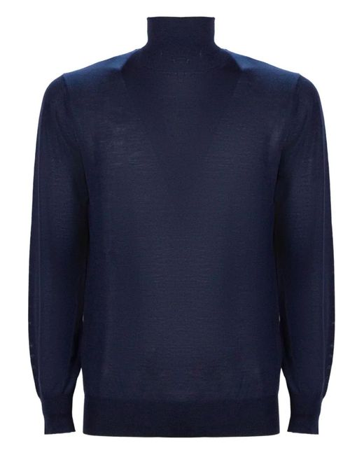 Kangra Blue Wool Sweater for men