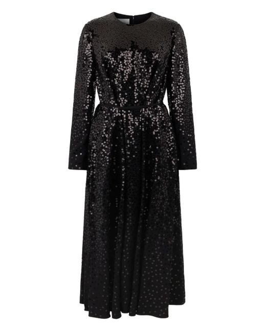 Valentino Garavani Black Sequin-Embellished Dress