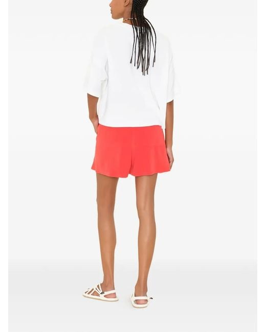 Xirena Red Drawstring Towelling Shorts