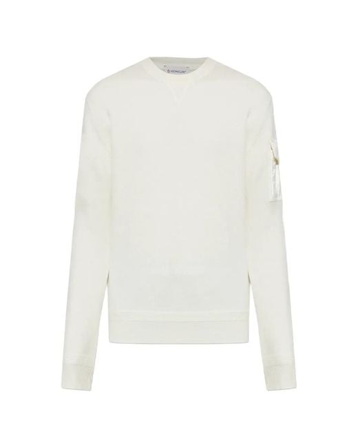 Moncler White Natural Wool Sweater for men