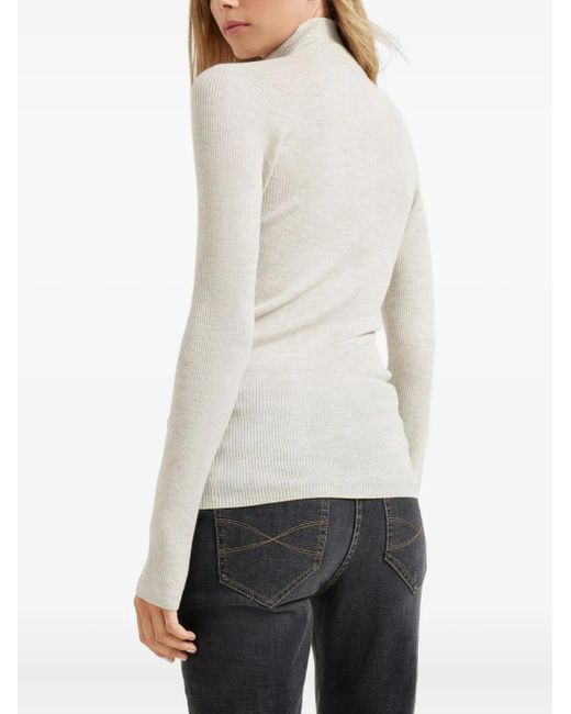 Brunello Cucinelli White Sweaters