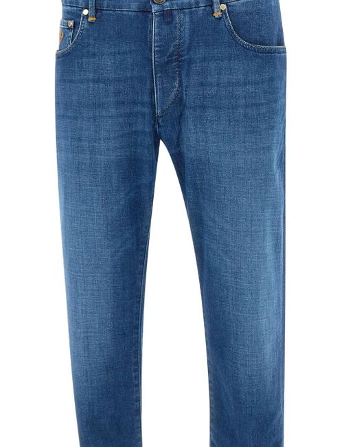 メンズ Hand Picked コットン ジーンズ Blue
