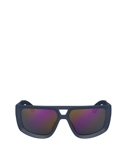 Calvin Klein Purple Rectangle-Frame Gradient Sunglasses